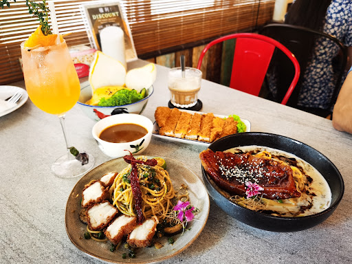 Bookafe Pork Nasi Lemak and Pasta Bookafe Pork Nasi Lemak and Pasta