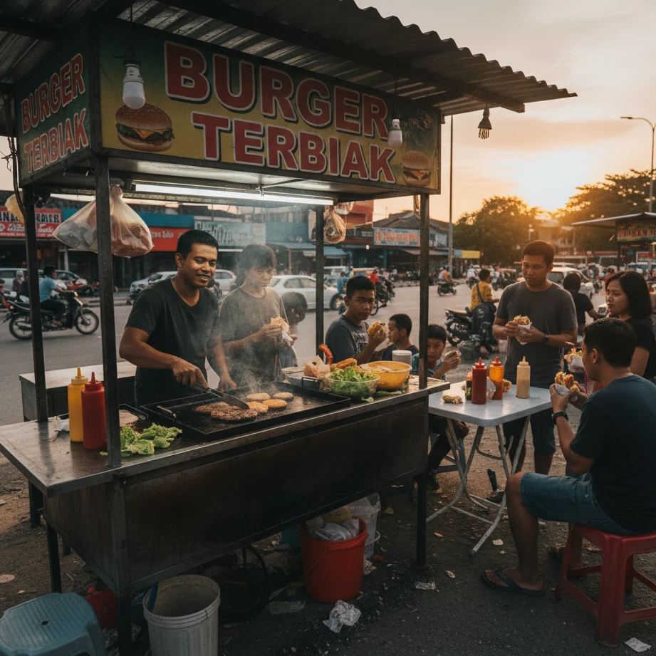 gerai burger jeram landak