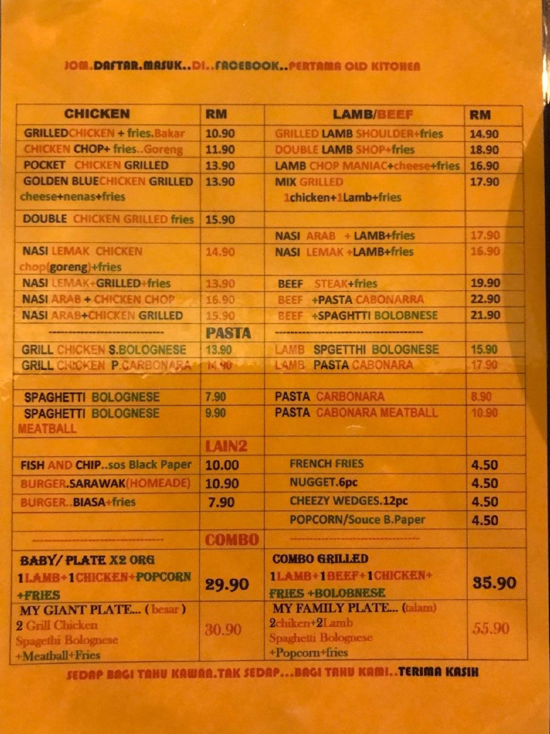 the old kitchen tampin